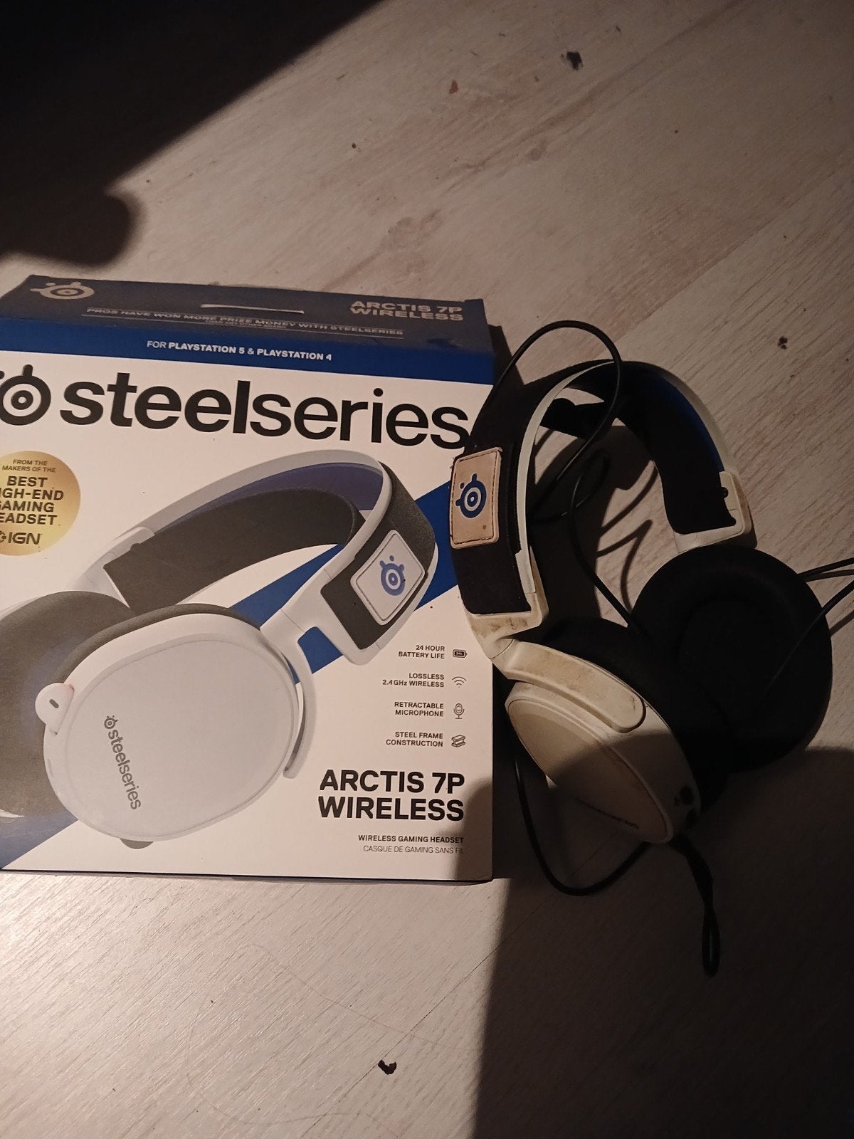 Steelseries Arctis 7 nieuwprijs 170 euro bon aanwezig, Ophalen, Op oor (supra aural), Overige merken, Draadloos