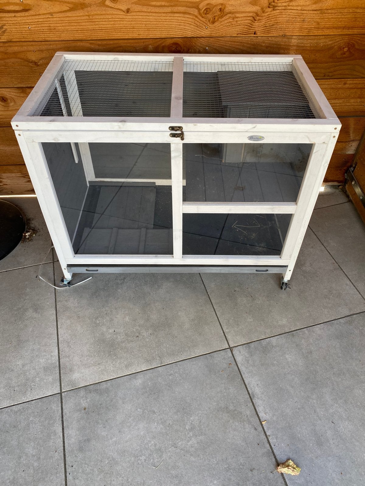 Konijnenhok, Dieren en Toebehoren, Knaagdieren en Konijnen | Hokken en Kooien, Ophalen, 110 cm of meer, Zo goed als nieuw, 90 cm of meer