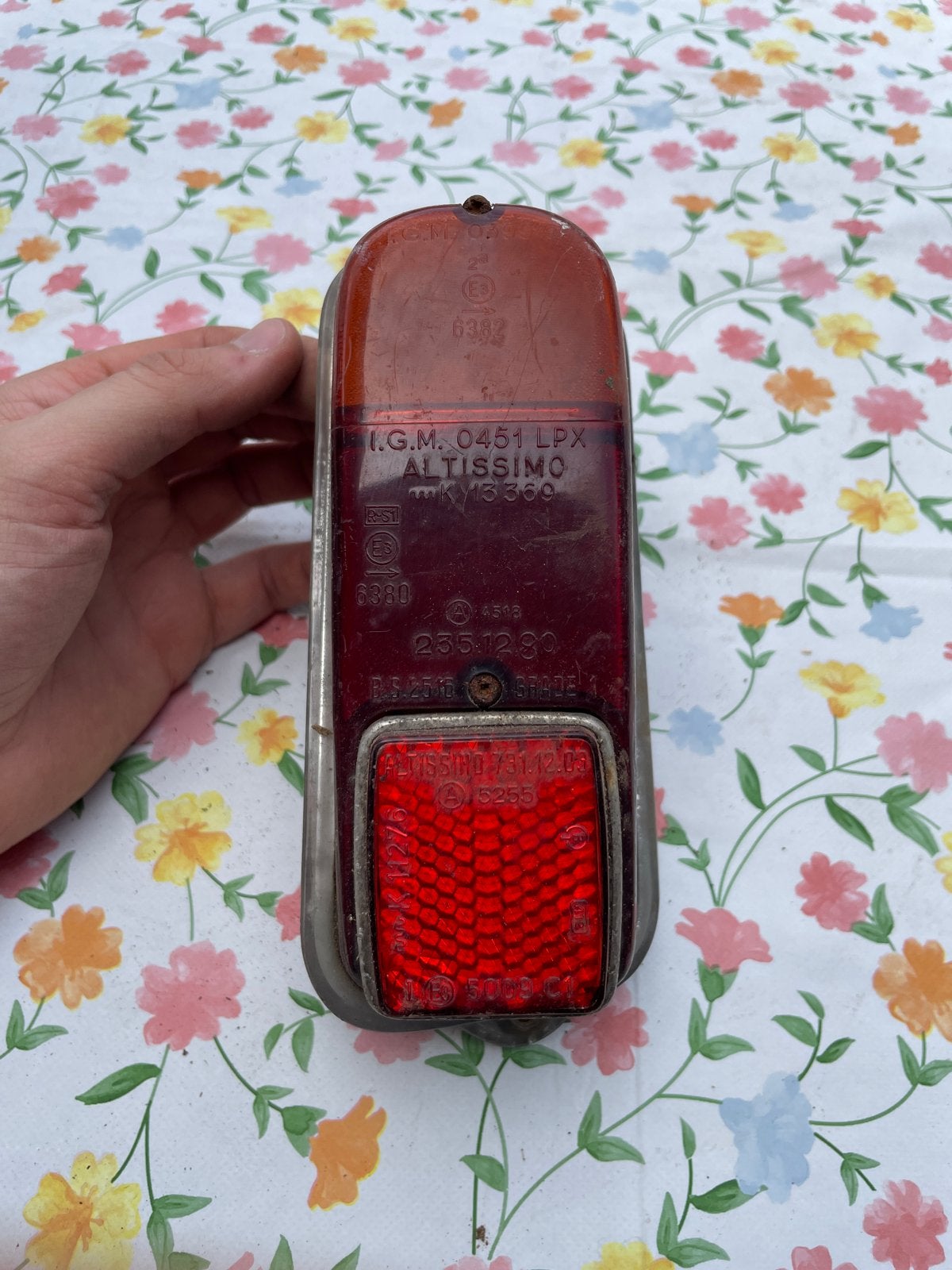 Altissimo Achterlicht (rechterzijde) Fiat 600 D, Auto-onderdelen, Ophalen of Verzenden, Gebruikt, Oldtimer onderdelen
