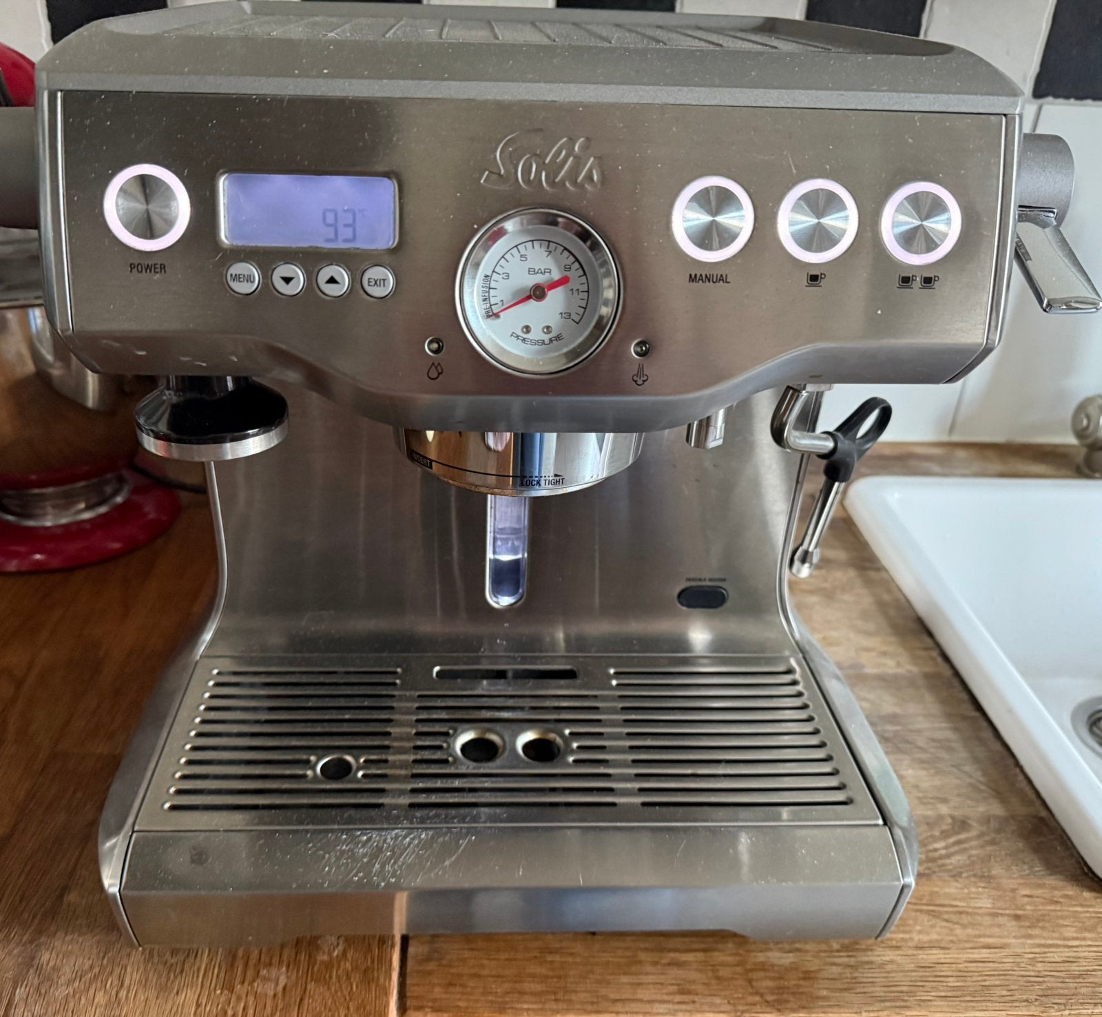 Solis triple heat barista, Ophalen of Verzenden, Zo goed als nieuw, Espresso apparaat