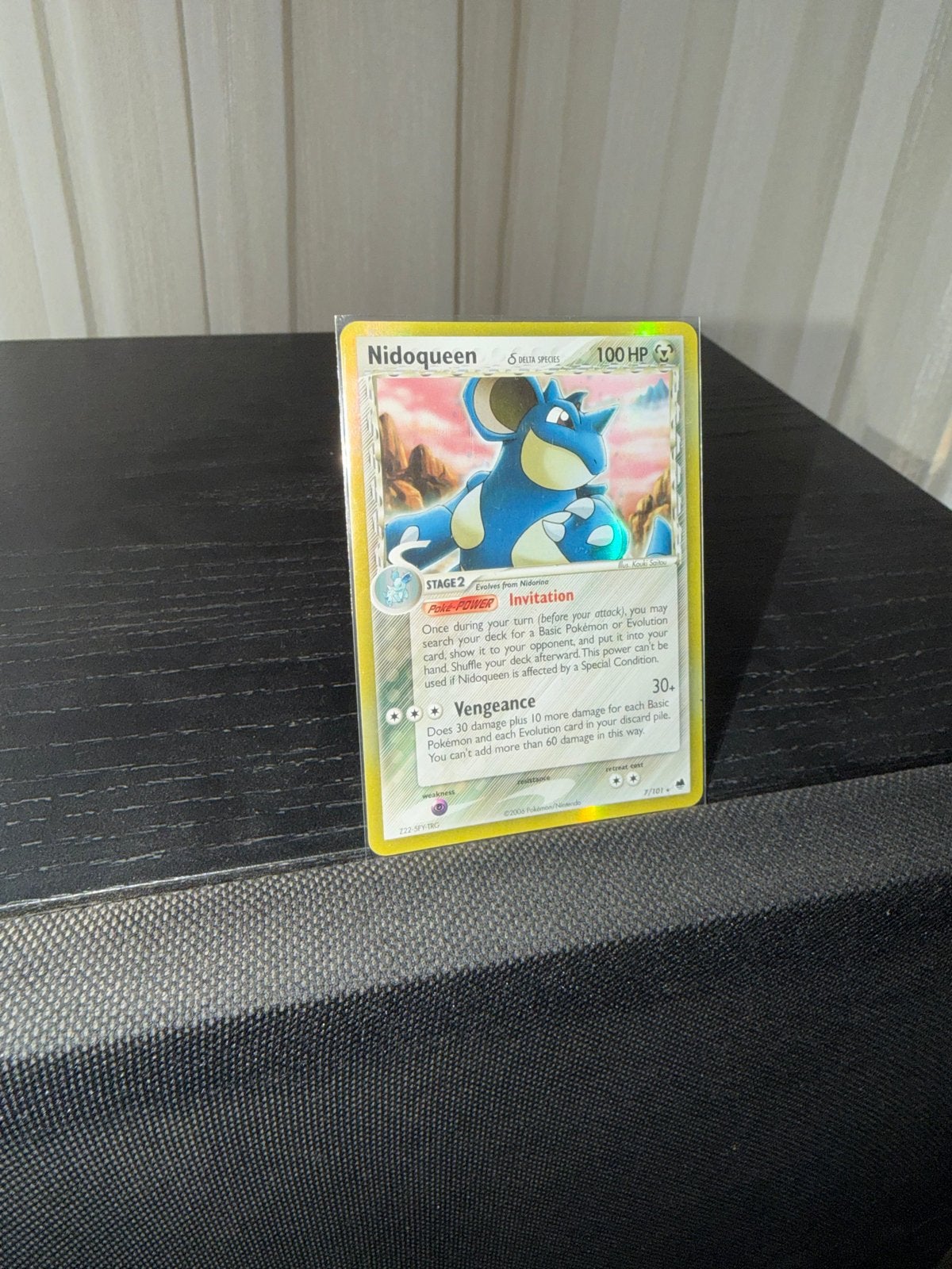 Nidoqueen 7/101 - EX Dragon Frontiers Pokémon Kaart, Ophalen of Verzenden, Zo goed als nieuw, Losse kaart, Foil