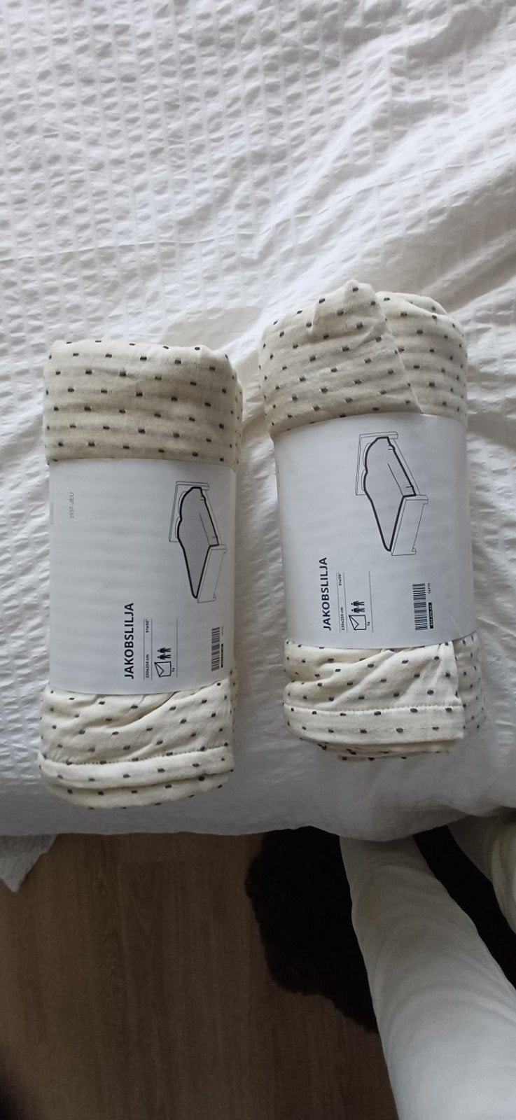 IKEA Sprei 2,30 x 2,50mtr. Katoen, Ophalen, Beige, Beddengoedset, Nieuw