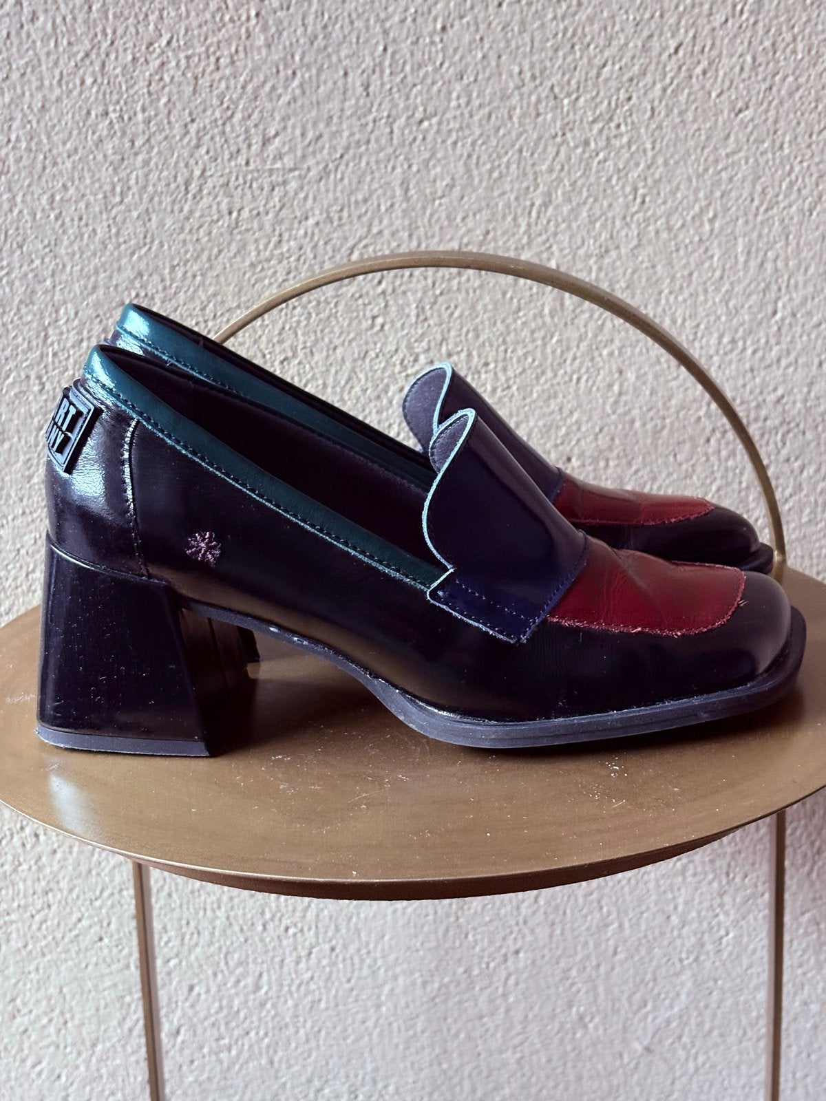 Art. loafers met hak, maat 39, Kleding | Dames, Ophalen, Zwart, Zo goed als nieuw, Schoenen met hoge hakken