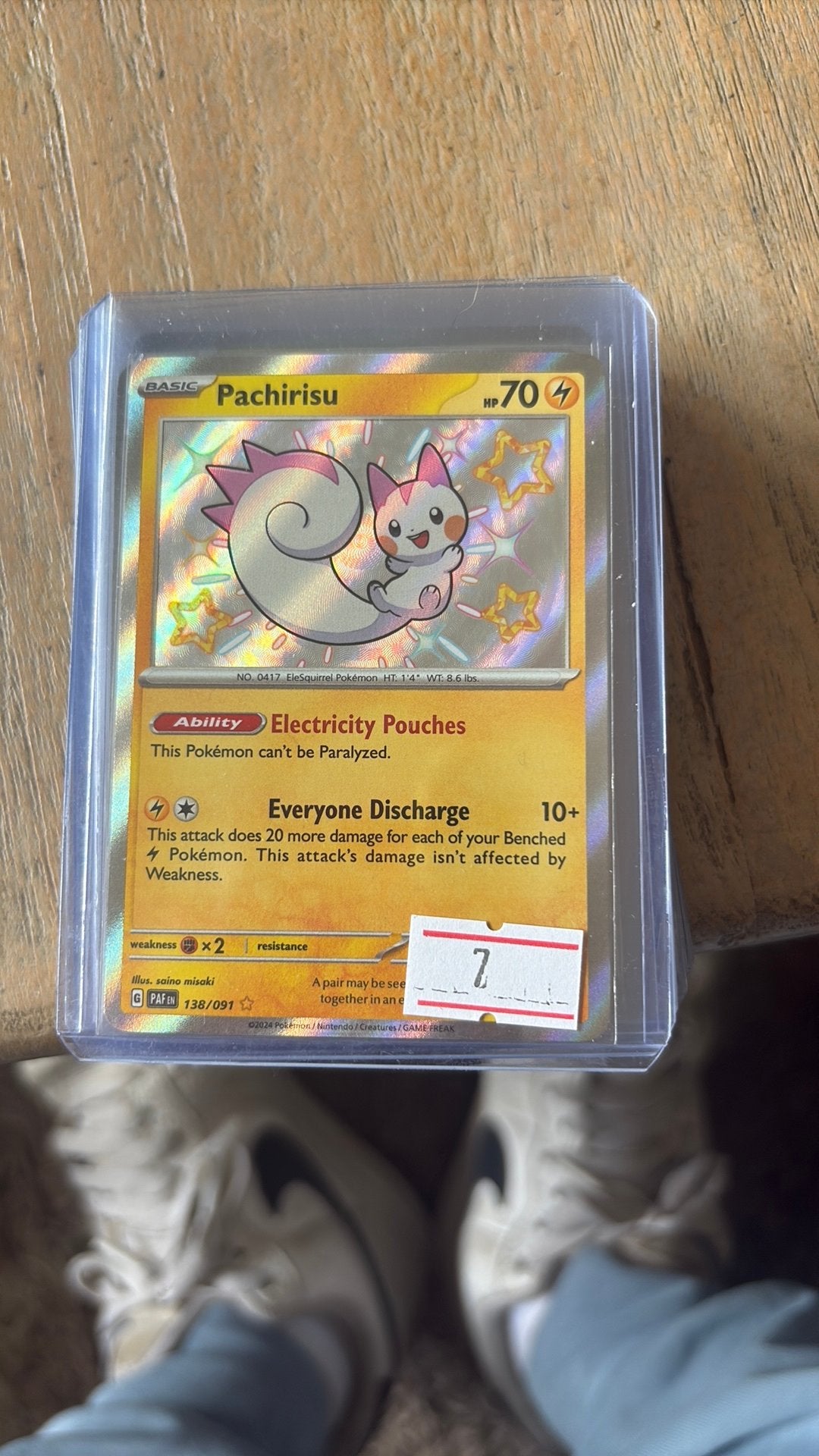 pachirisu paf138, Hobby en Vrije tijd, Verzamelkaartspellen | Pokémon, Ophalen of Verzenden, Zo goed als nieuw
