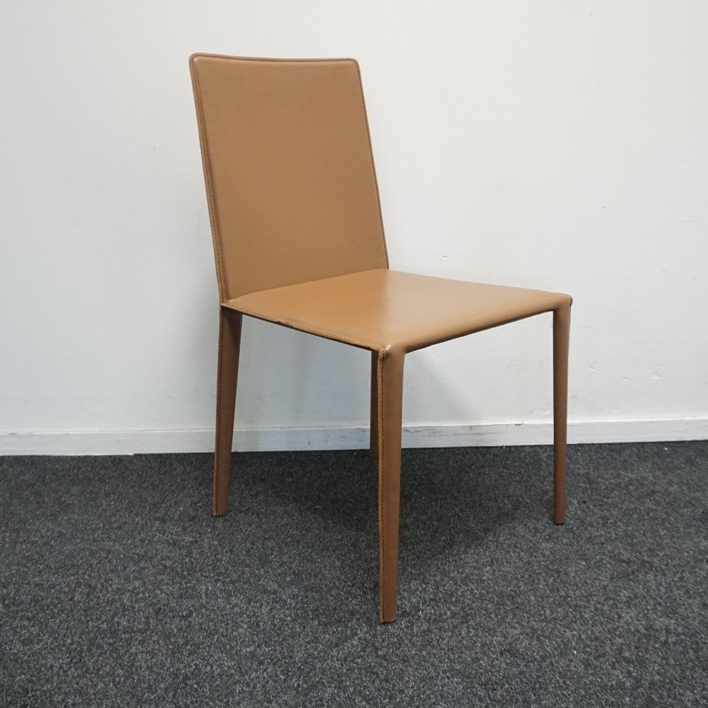 Arper Norma Design eetkamerstoelen | Leren stoelen Beige, Gebruikt, -, Ophalen of Verzenden, -