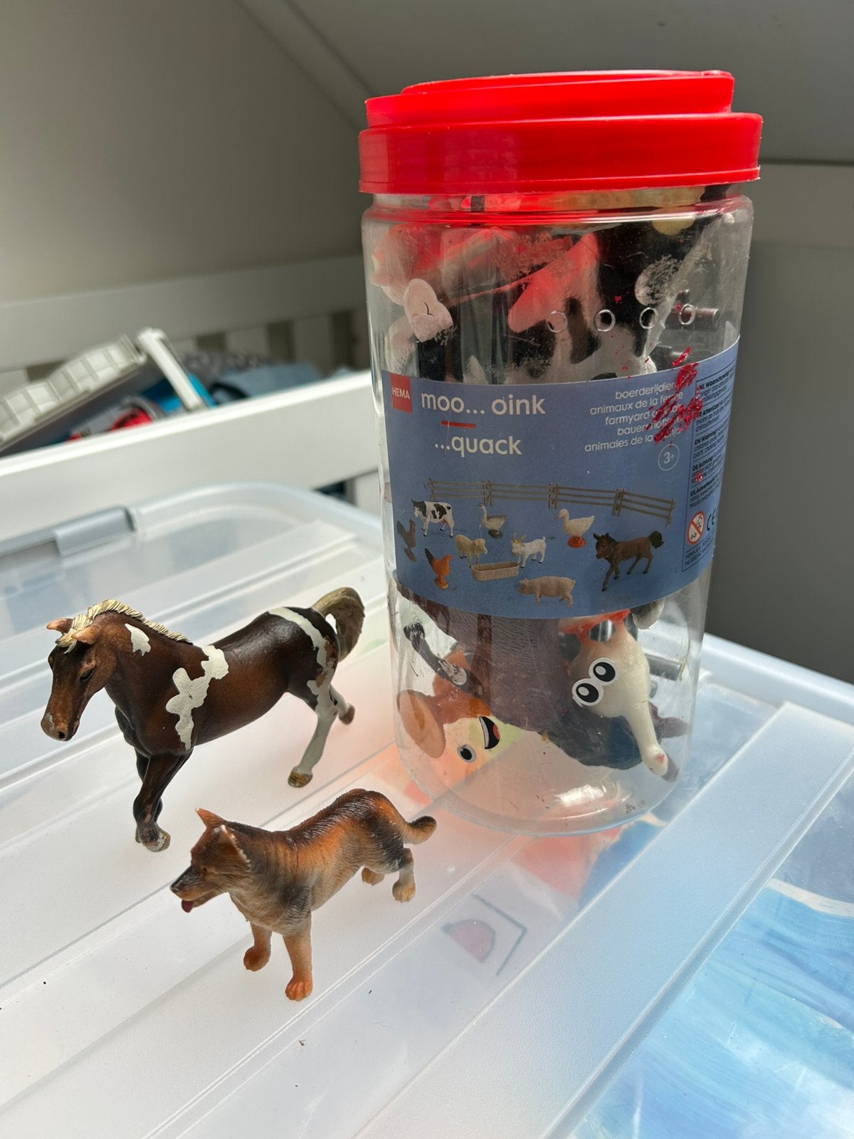 Hema boerderijdieren set + 2 extra dieren, Ophalen, Gebruikt