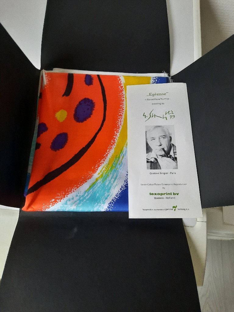 Een reproductie op textiel van Gustave Singier, Ophalen of Verzenden