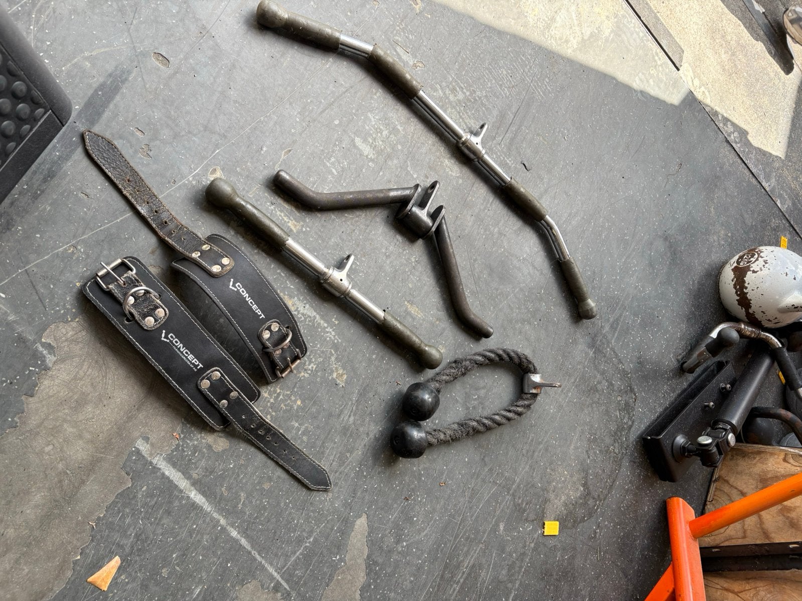 Lat pull pully pulley accesoires set ( nr 3 ), Gebruikt, Set nr 3, Overige typen, Lat pull