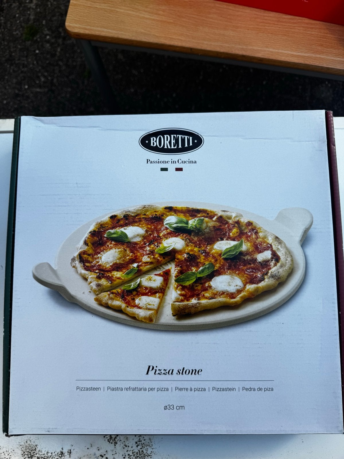 Boretti Pizzasteen - Ø33 cm, Beige, Overige typen, Nieuw, Ophalen of Verzenden