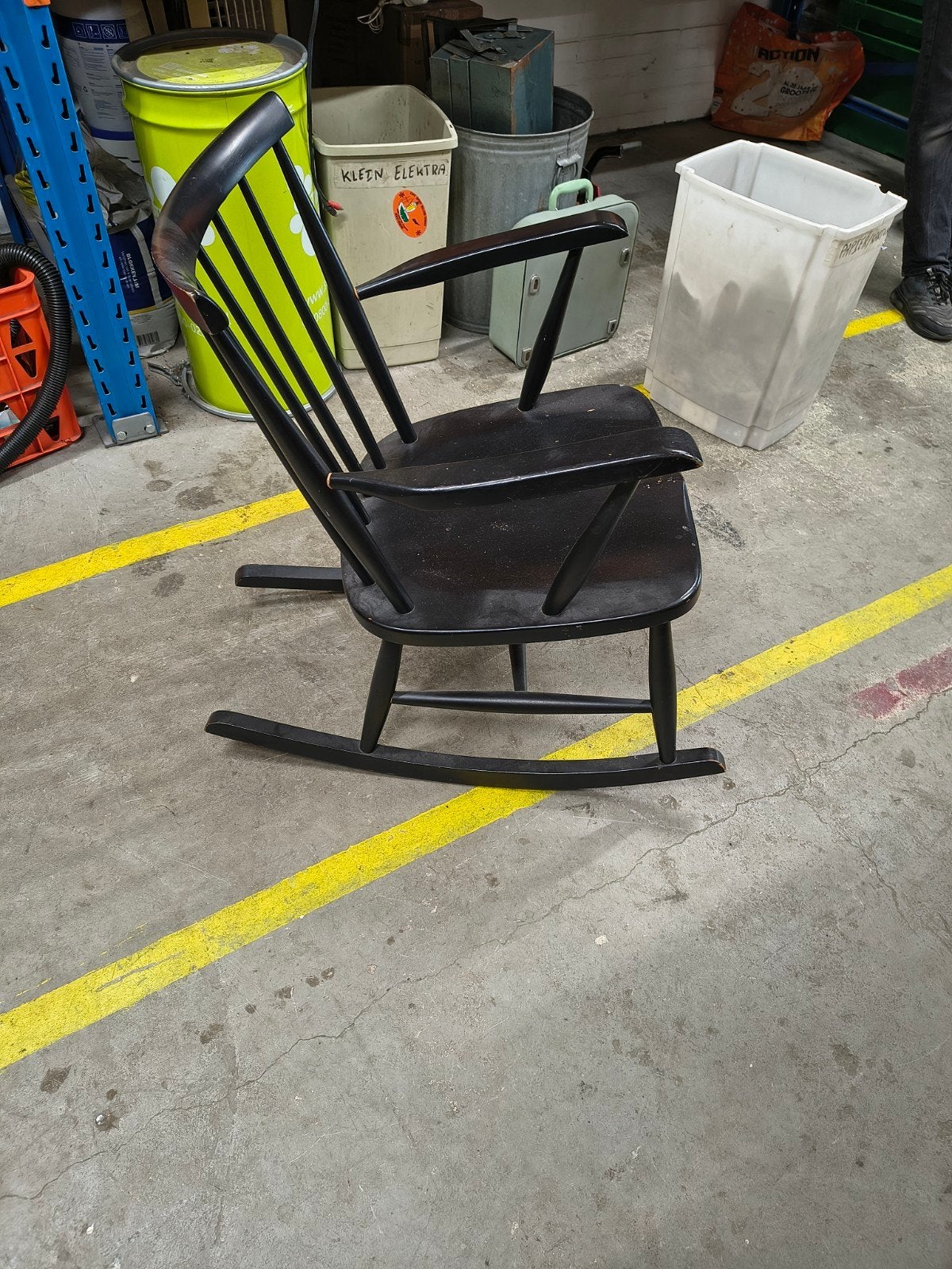 Windsor schommelstoel, Ophalen, Gebruikt, ., Zwart