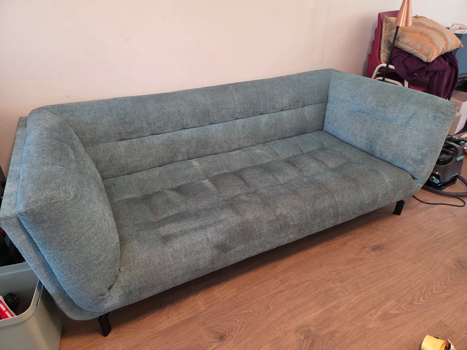 Blauwe bank, Ophalen, Gebruikt, 100 tot 125 cm, Stof