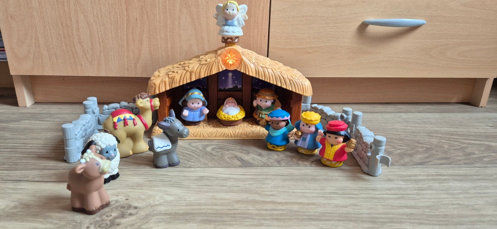 Little People Kerststal met licht en geluid, Ophalen of Verzenden, Zo goed als nieuw, Speelset, Met licht
