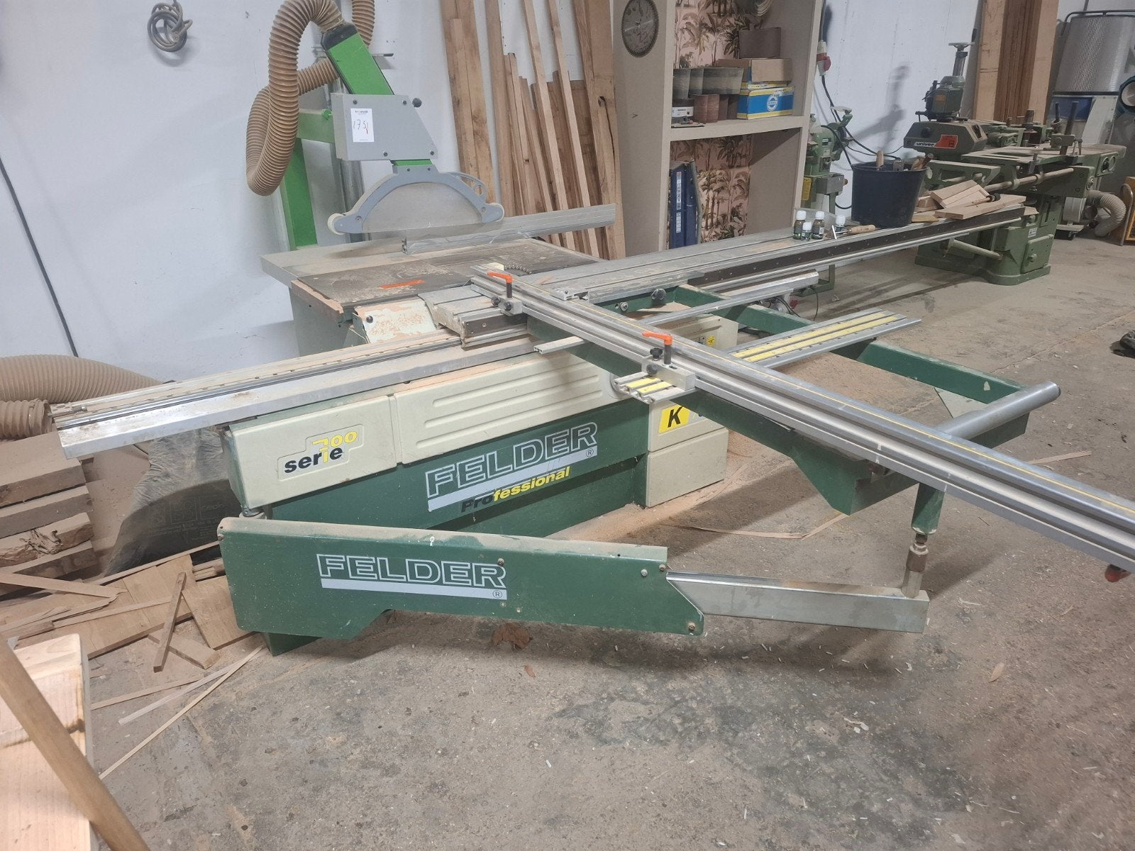 Felder formaatzaag met 320cm roltafel, Ophalen of Verzenden