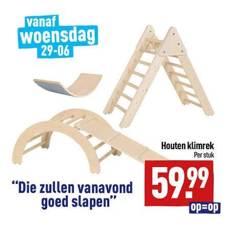 Houten klimboog & ladder/GLIJPLANK, Kinderen en Baby's, Speelgoed | Houten speelgoed, Ophalen of Verzenden, Nieuw, Overige typen