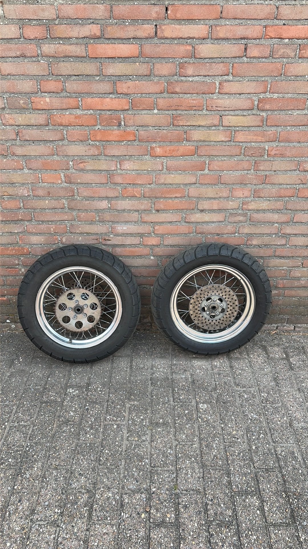 Setje shovelhead wielen, Motoren, Onderdelen | Harley-Davidson, Ophalen, Harley, Straat 4, Gebruikt