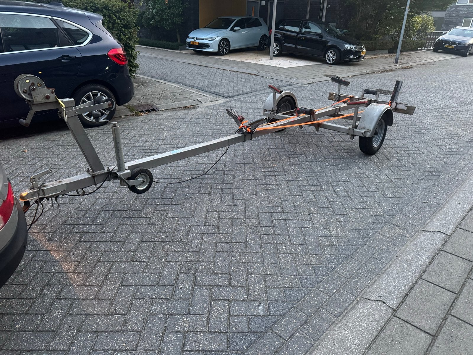 Pega boottrailer voor boten 5-6 meter. MOET SNEL WEG!, Watersport en Boten, Ophalen, Minder dan 1500 kg, Gebruikt, Overige typen