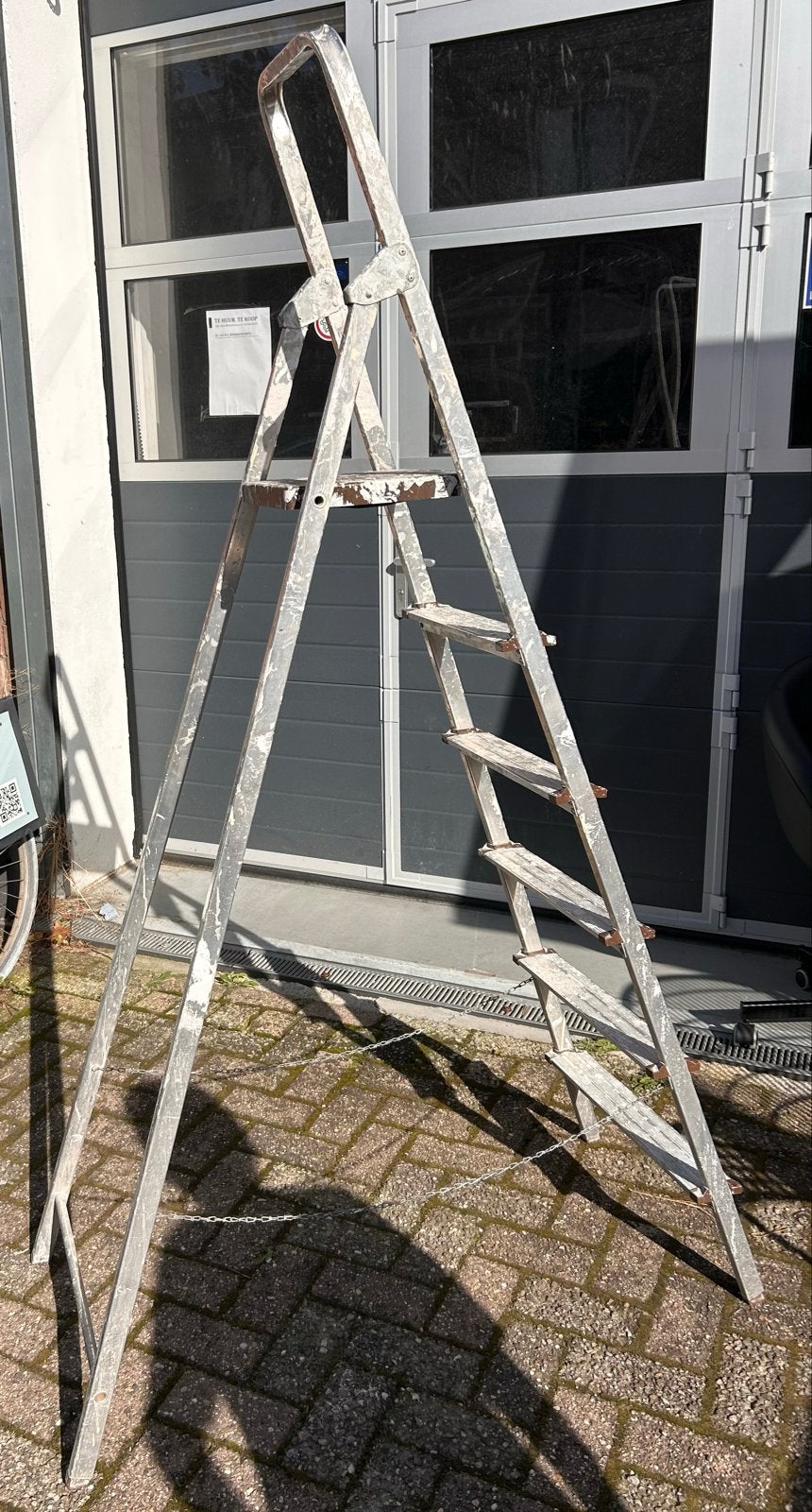 Stevige gebruikte hoge trap - ideaal voor klussen, Ophalen, Gebruikt, Trap, .