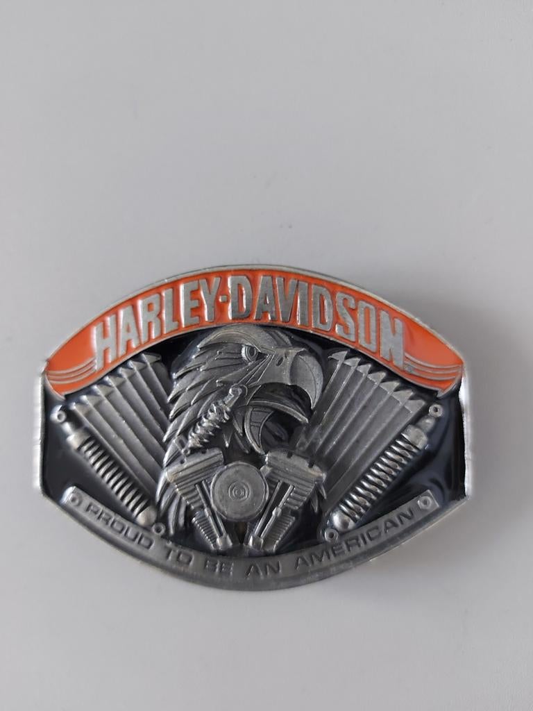 Harley Davidson riemgesp, Ophalen of Verzenden, Zo goed als nieuw, Zwart