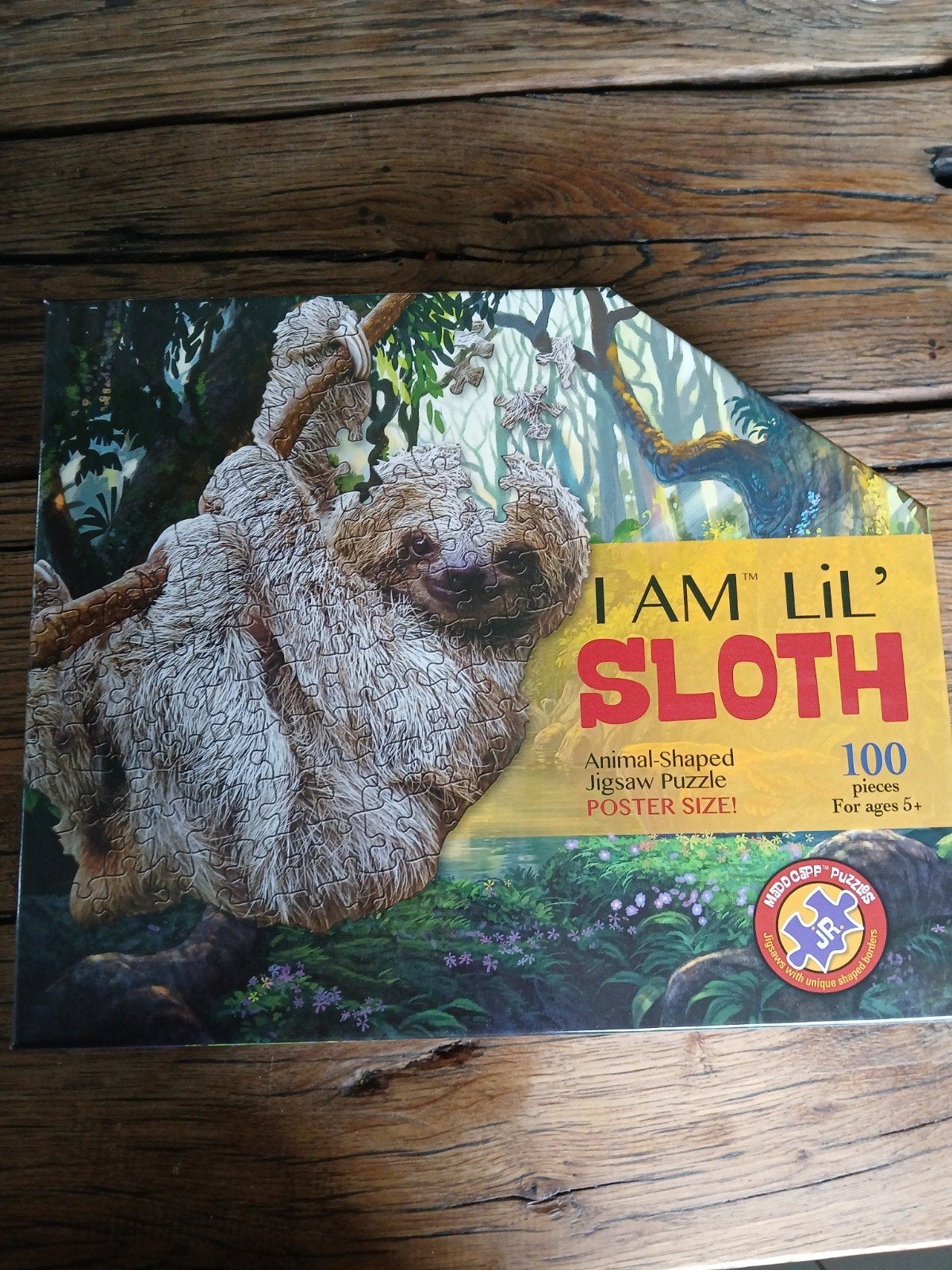 Madd Capp Puzzel 'I Am Lil' Sloth' - 100 stukjes, Ophalen of Verzenden, Minder dan 500 stukjes, Zo goed als nieuw, Legpuzzel