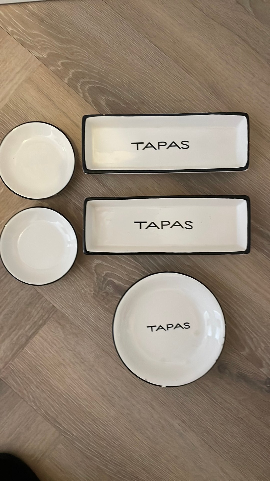 Tapas schaaltjes en bakjes - 5-delige set, Gebruikt, Keramiek, Ophalen of Verzenden, Schaal of Schalen