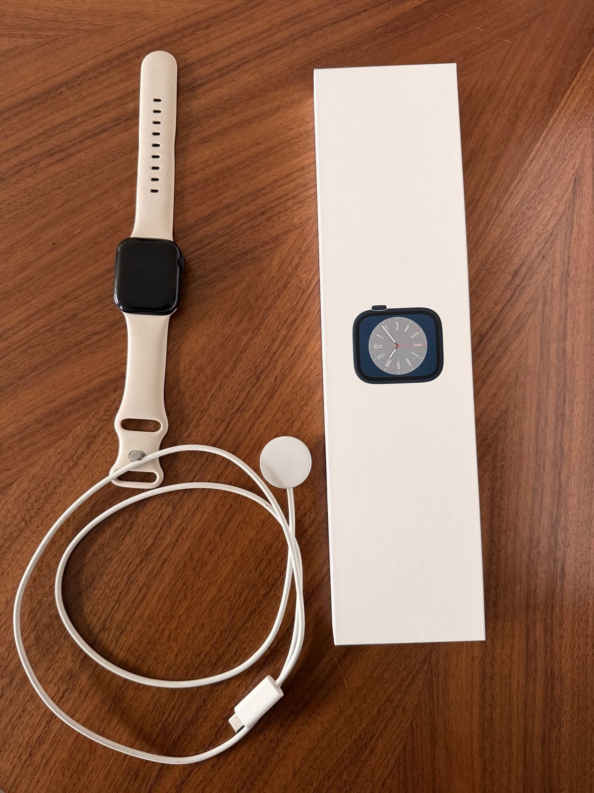 Apple Watch Series 8 (41mm) - midnight Aluminium GPS, Gebruikt, Hartslag, Zwart, IOS