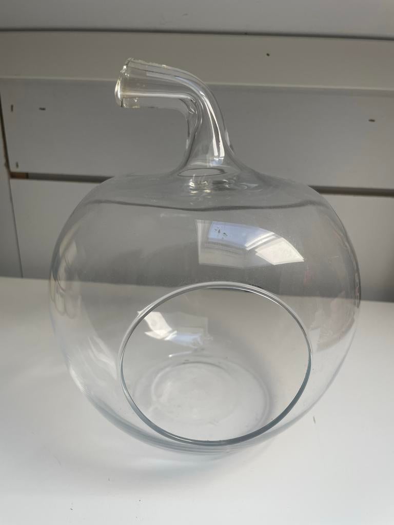 Decoratieve glazen appel - vaas of terrarium, Ophalen, Gebruikt, Overige kleuren, Glas