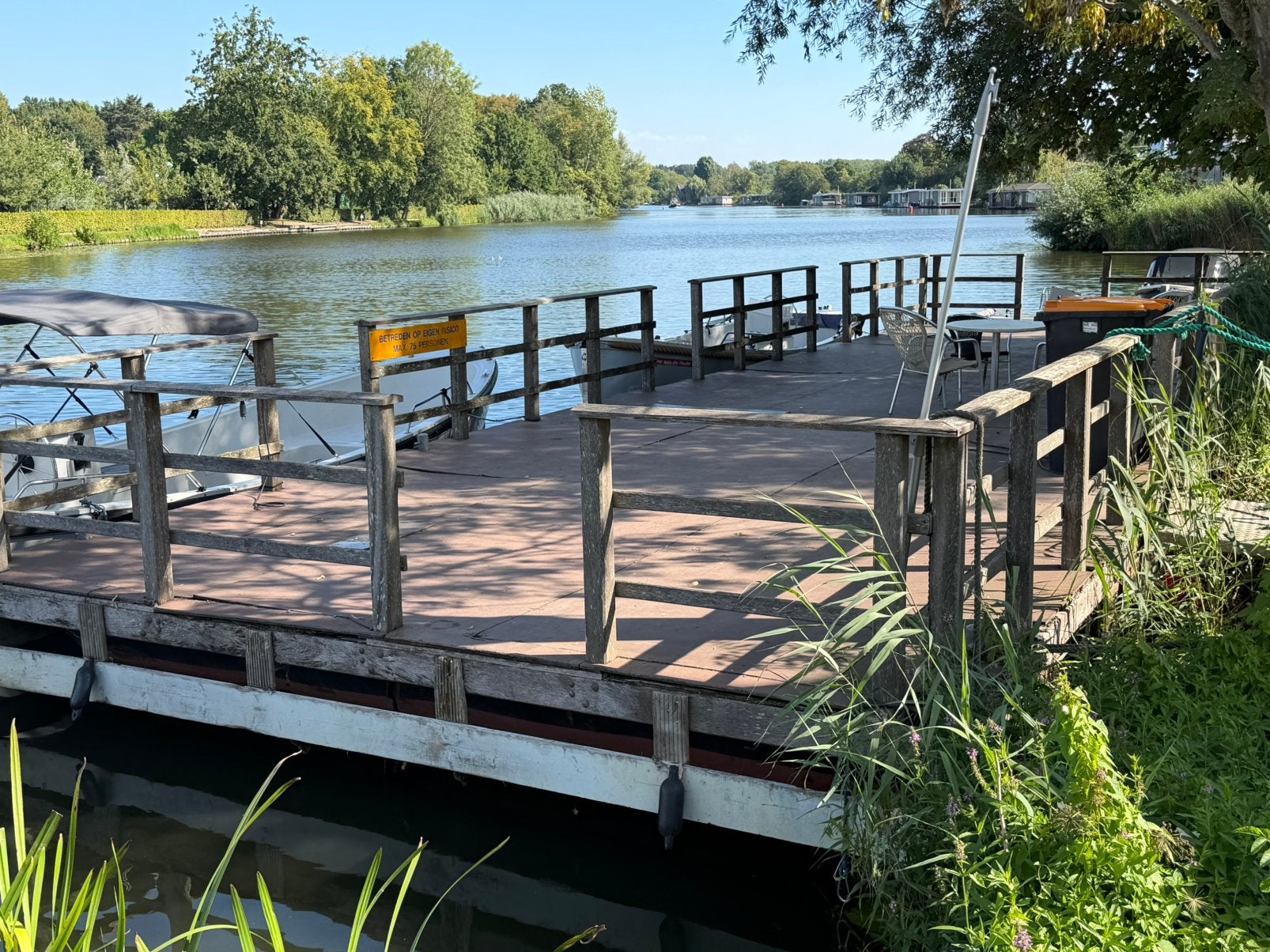 Drijvend terras, Ophalen