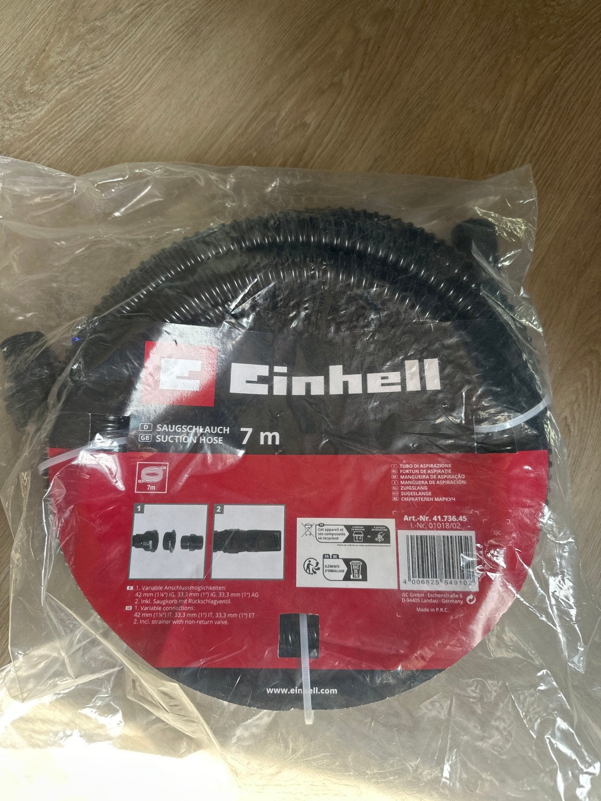 Einhell Zuigslang 7m - Nieuw in verpakking, Ophalen of Verzenden, Nieuw