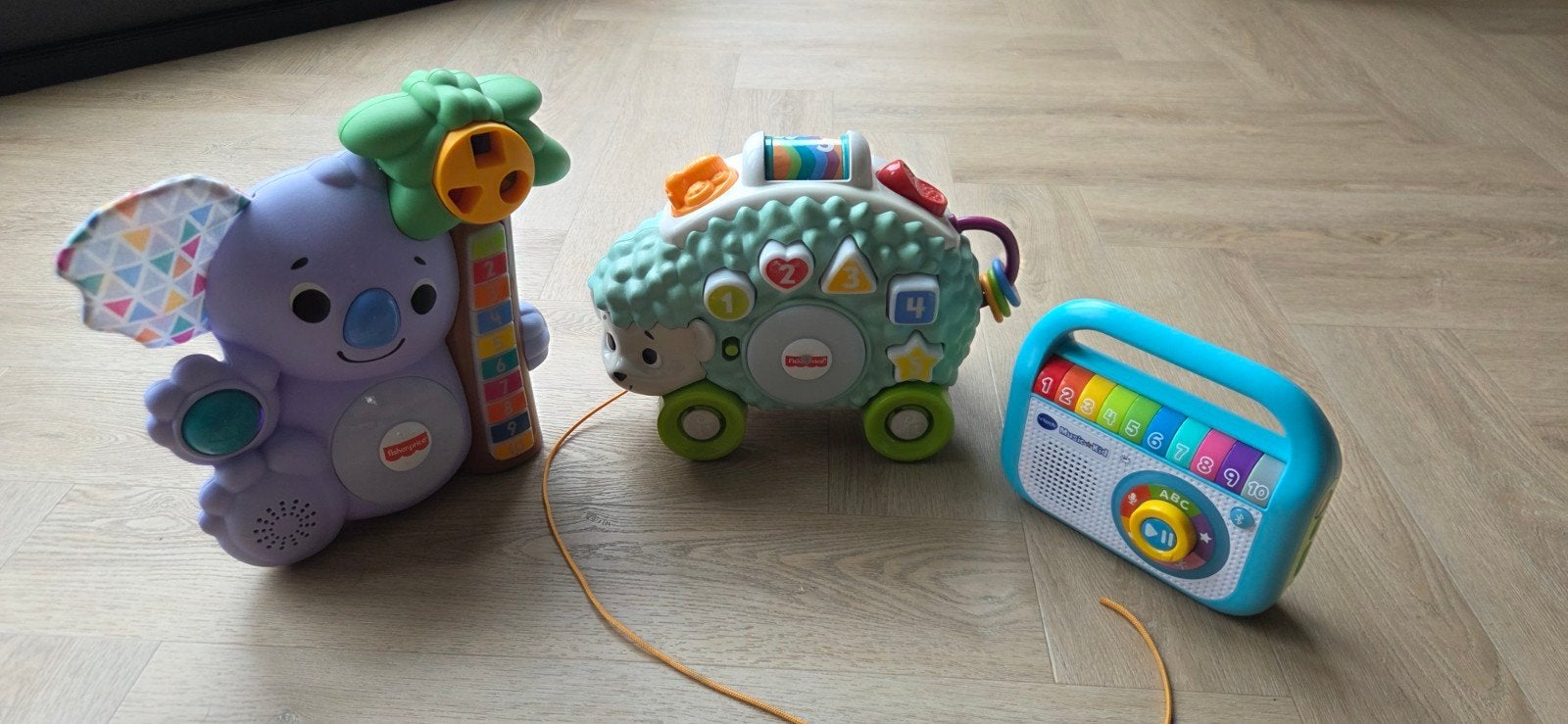 Fisher-Price Koala & Egel + Vtech Muziek Kid Speelgoedset, Ophalen, Gebruikt, Overige typen, Met licht