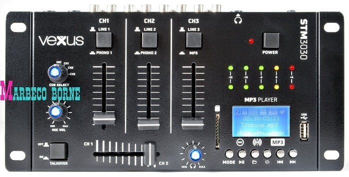 Mengpaneel, Muziek mixer, STM3030 4-Kanaals USB,MP3,BT,Rec