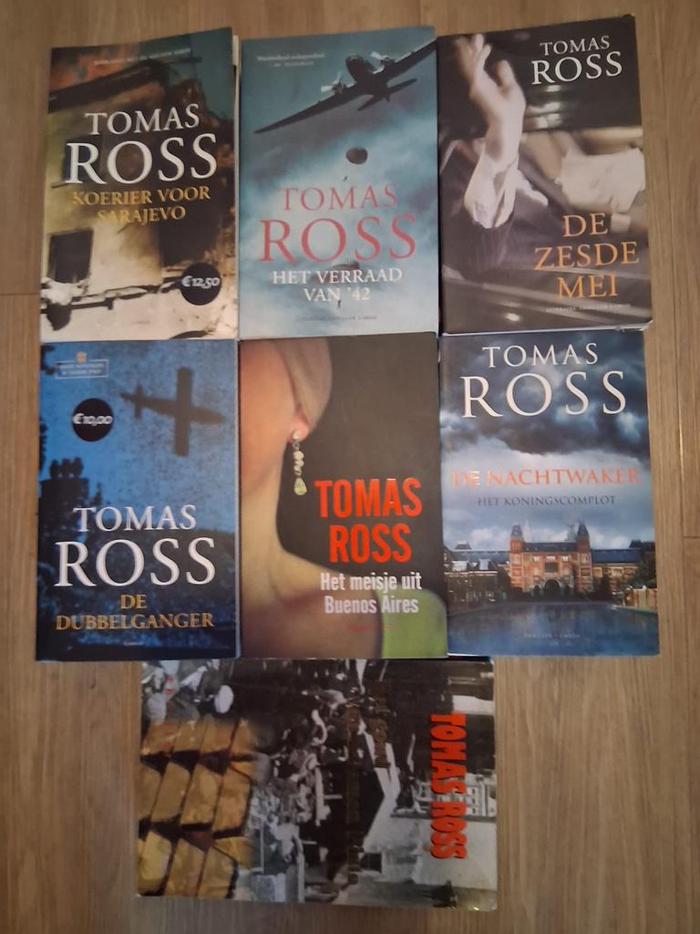 Tomas Ross Boeken Set - 7 Spanning & Thriller Romans, Boeken, Romans, Gelezen, Ophalen of Verzenden