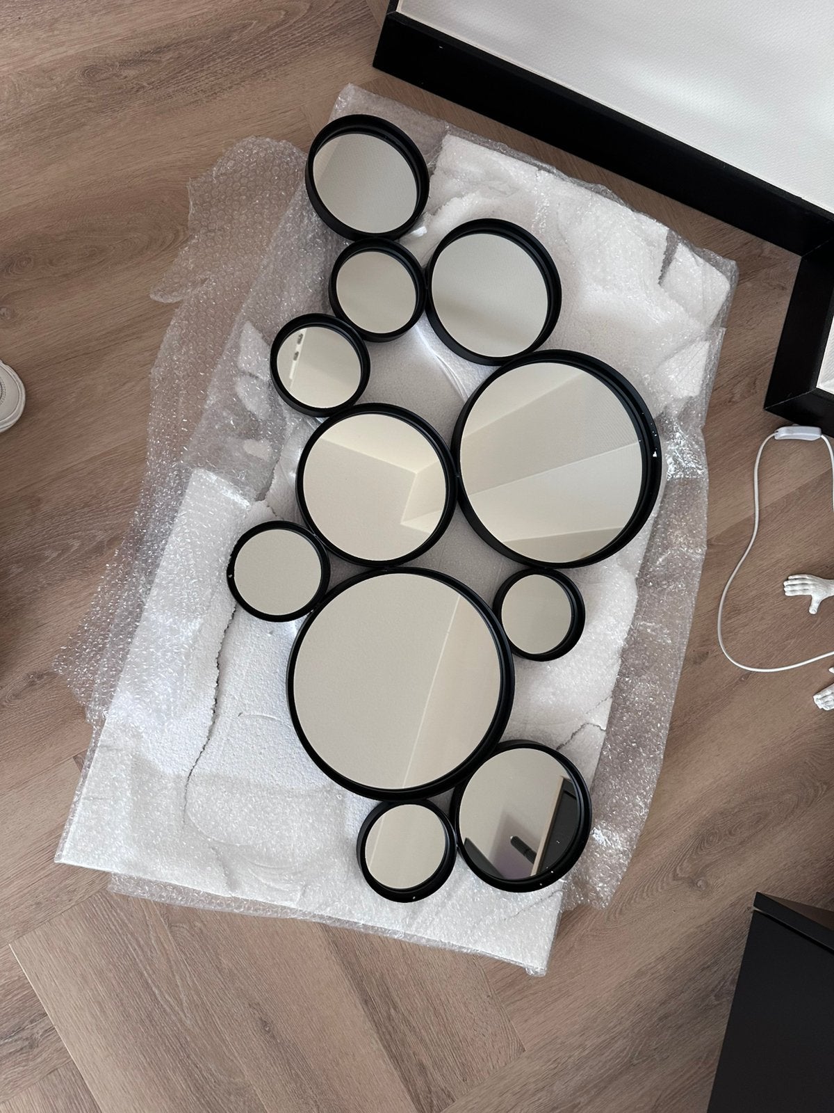Spiegel zwart, Huis en Inrichting, Woonaccessoires | Spiegels, Ophalen, Minder dan 50 cm, Nieuw, Minder dan 100 cm
