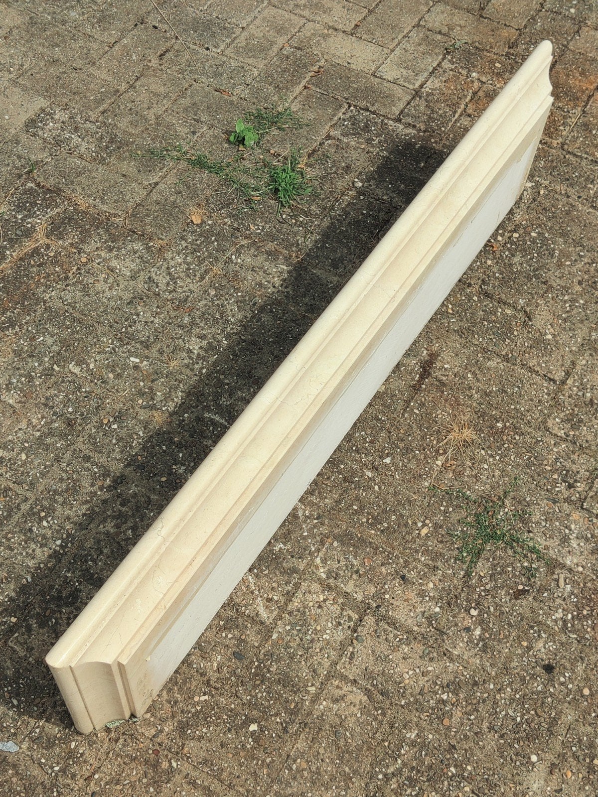 schouw marmer creme gebroken-wit massief zwaar, Ophalen, 100 tot 150 cm, Hardsteen, Overige typen