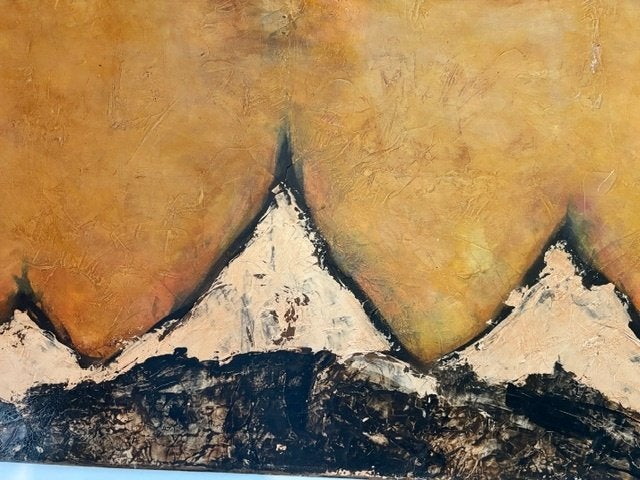 Abstract berglandschap schilderij 100x150cm, Ophalen