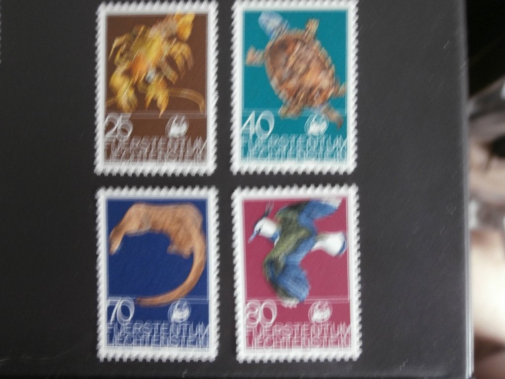 LIECHTENSTEIN 1976 serie BESCHERMDE DIEREN, Verzenden, Postfris, Dier of Natuur