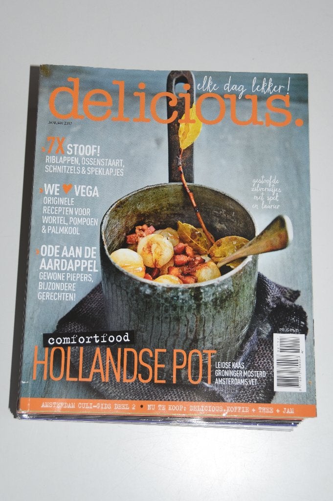 Delicious Complete jaargang 2017 tijdschriften incl. Kerst, Verzenden, Zo goed als nieuw, Overige typen