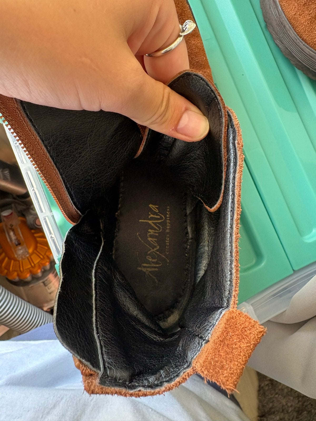 Alexandra suède veterlaarzen - Made in Italy, Ophalen of Verzenden, Gedragen, Bruin, Lage of Enkellaarzen