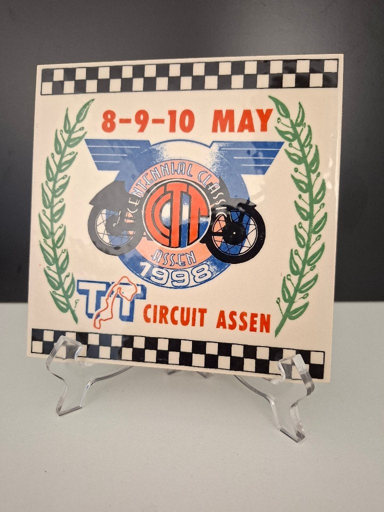 Originele TT tegel Assen Centennial Classic 1998, Ophalen of Verzenden, Zo goed als nieuw, Motoren