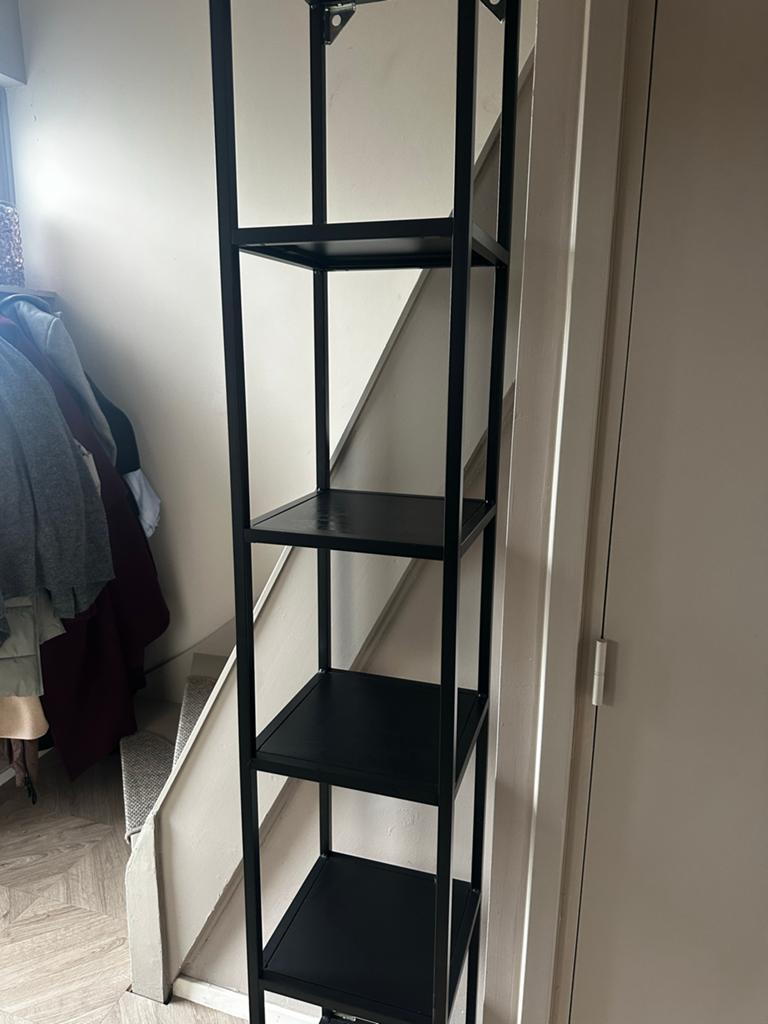 Ikea Enhet open kast 30x30x180 cm - Zwart, Ophalen, Met plank(en), Minder dan 50 cm, Zo goed als nieuw