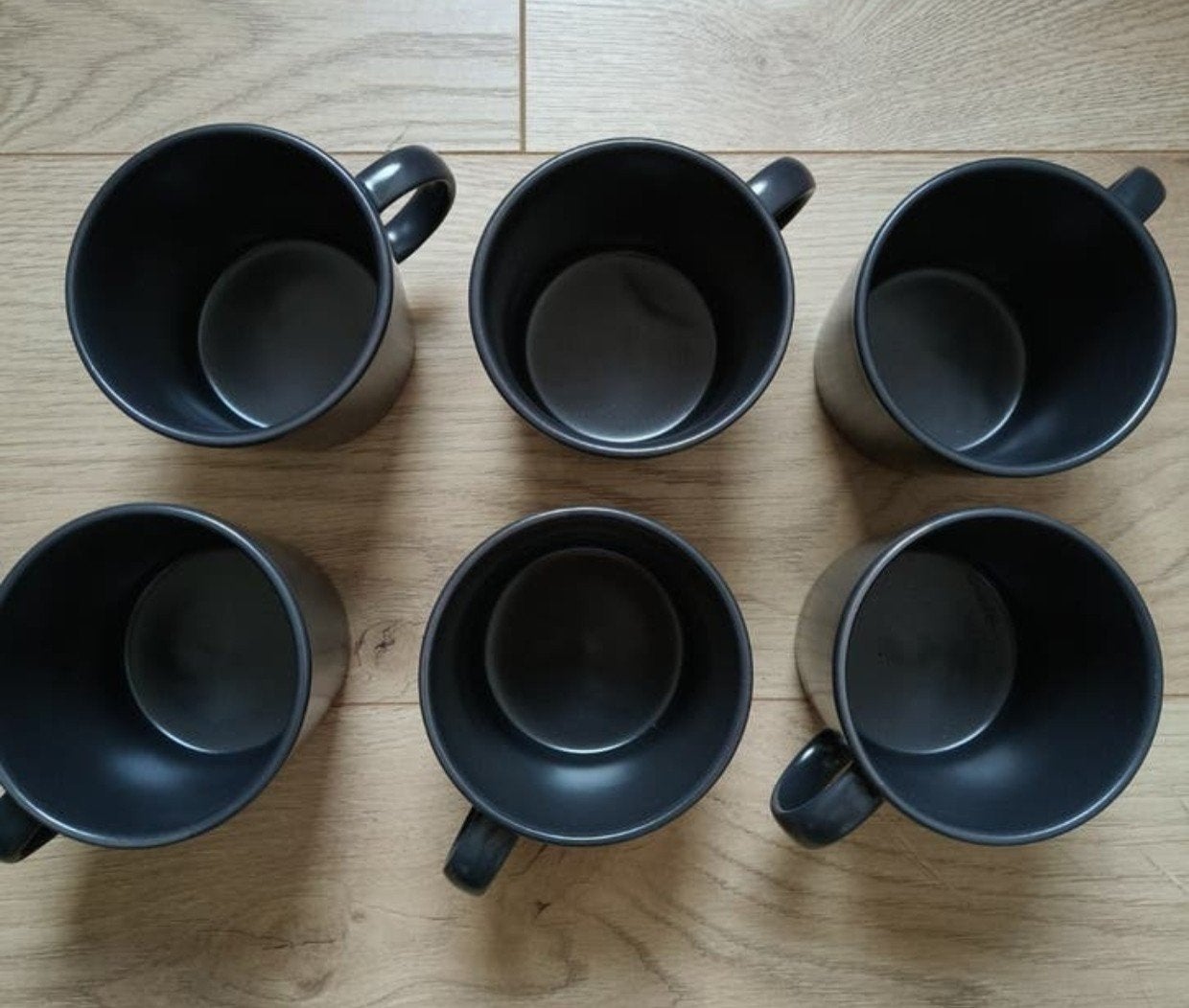 Set van 6 zwarte IKEA mokken, IKEA, Ophalen of Verzenden, Zo goed als nieuw, Zwart
