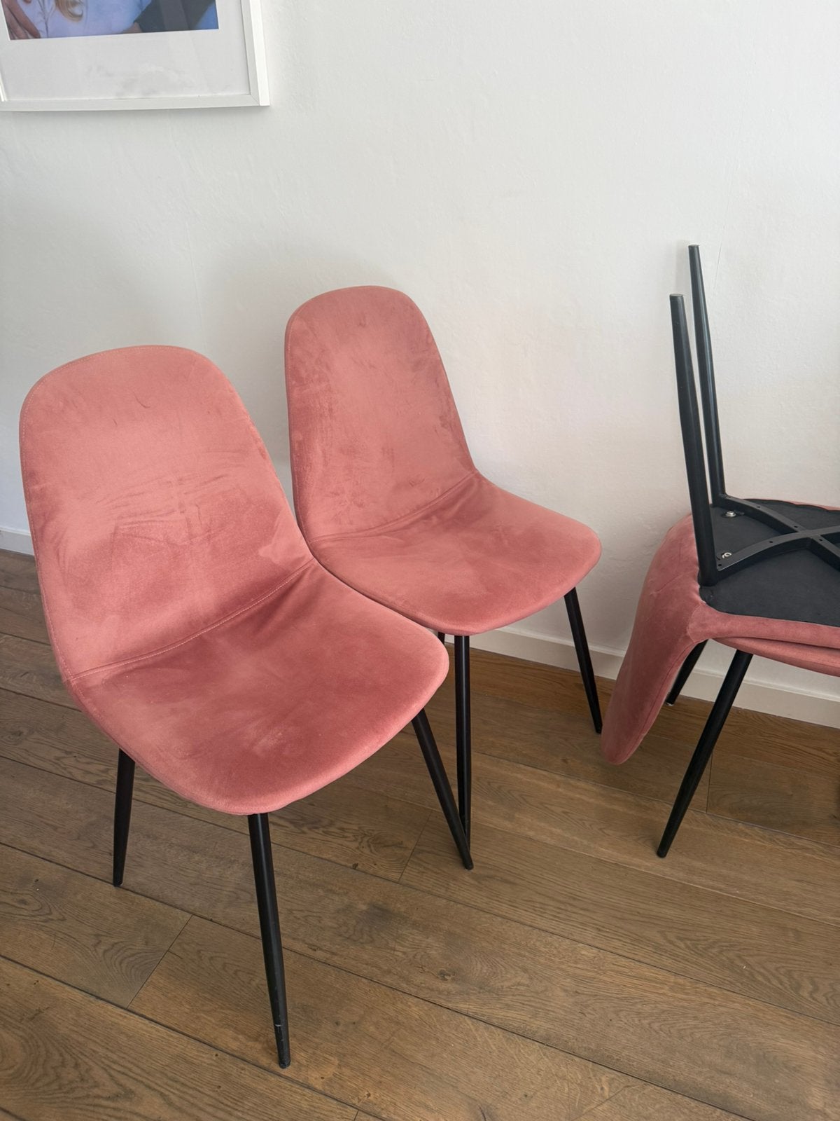 6 eetkamerstoelen oud roze, Ophalen, Zo goed als nieuw, Overige kleuren, Vier