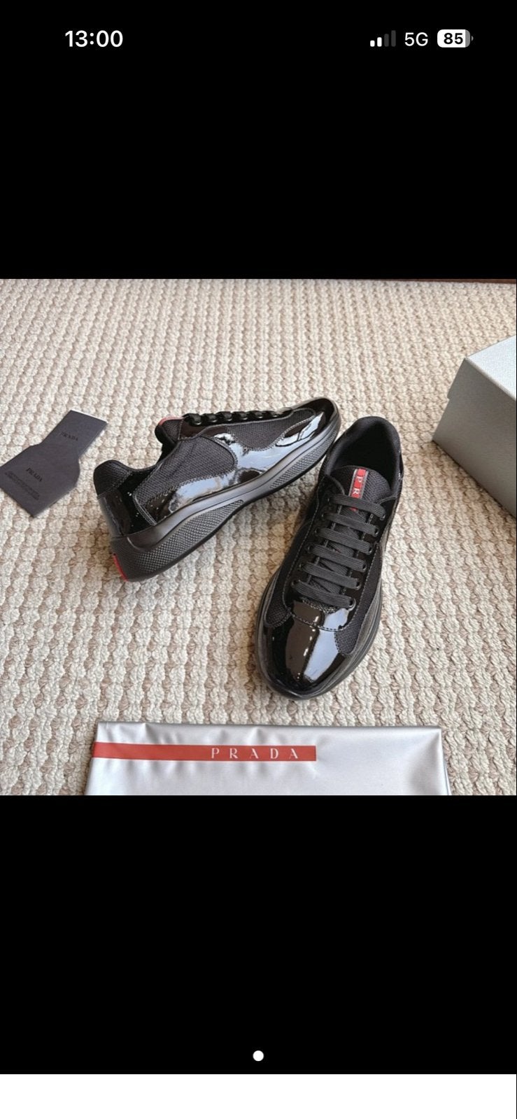 Prada Cup sneakers zwart - Maat 42, Ophalen of Verzenden, Nieuw, Zwart