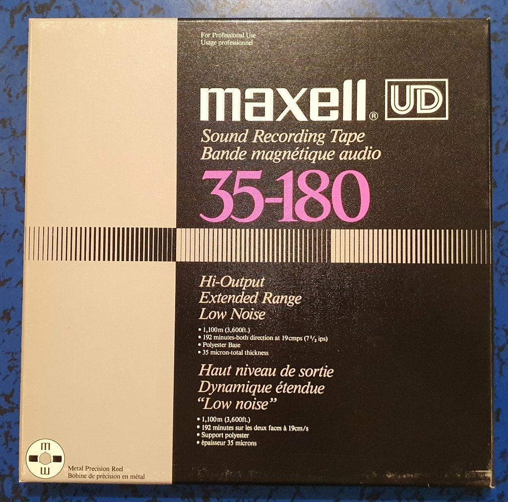 Maxell XL1 35-180B haspel met geluidsband, Ophalen of Verzenden, Bandrecorder, Met banden