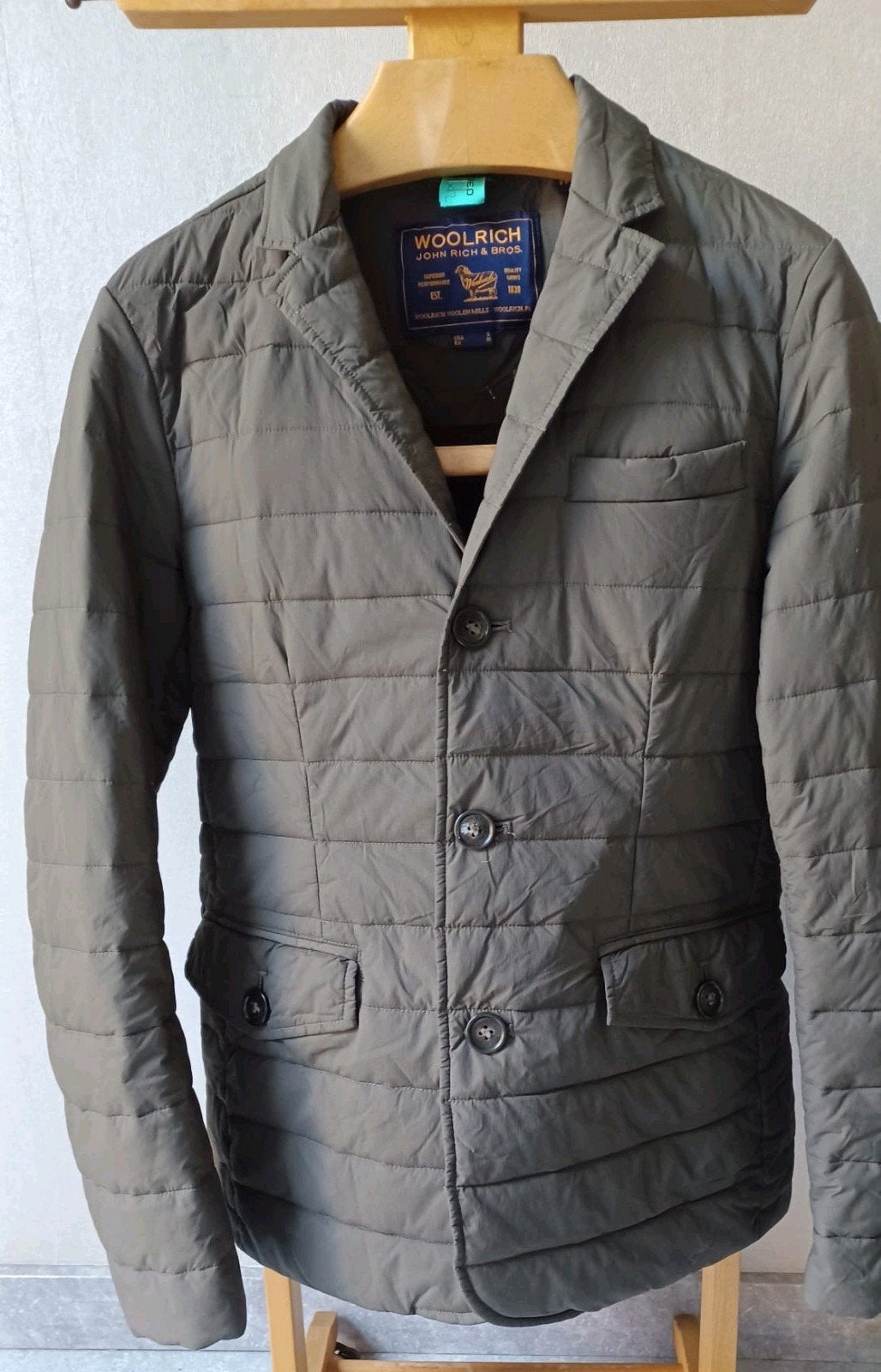 Woolrich tussenjas  maat M donkergroen Nylon/ polyster zgan, Zo goed als nieuw, Woolrich, Groen, Verzenden