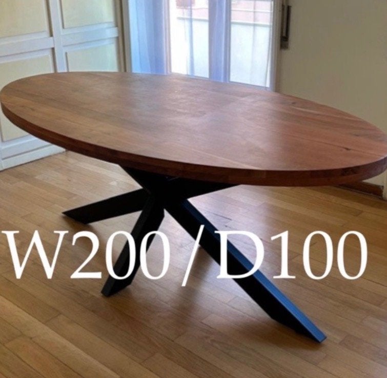 Tafel mango en metaal, Huis en Inrichting, Tafels | Eettafels, 50 tot 100 cm, Zo goed als nieuw, Vijf personen of meer, 150 tot 200 cm