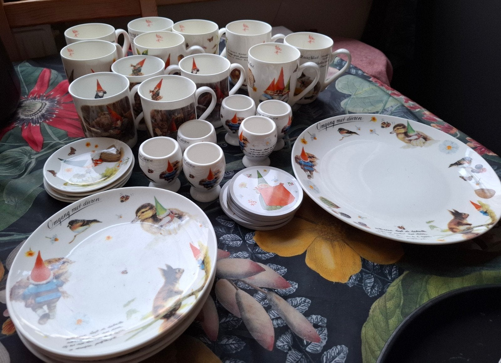 kabouter Collectie Rien Poortvliet servies (nieuwstaat), Ophalen, Zo goed als nieuw, Aardewerk, Overige stijlen