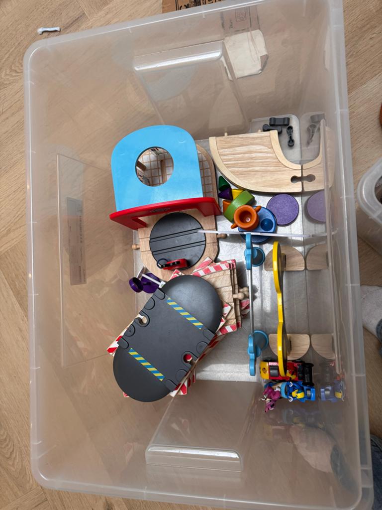Houten Micky Mouse Racebaan - Compleet met Accessoires, Overige merken, Zelf te bouwen, Ophalen of Verzenden, Handmatig