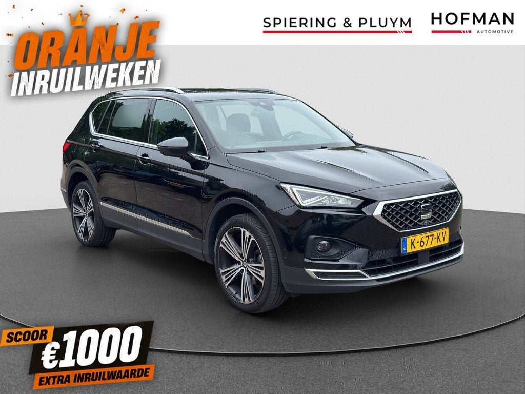 SEAT Tarraco 1.5 TSI Xcellence 7p. | Pano | Apple Carplay |, Auto's, Seat, 1556 kg, 4 cilinders, 150 pk, Zwart