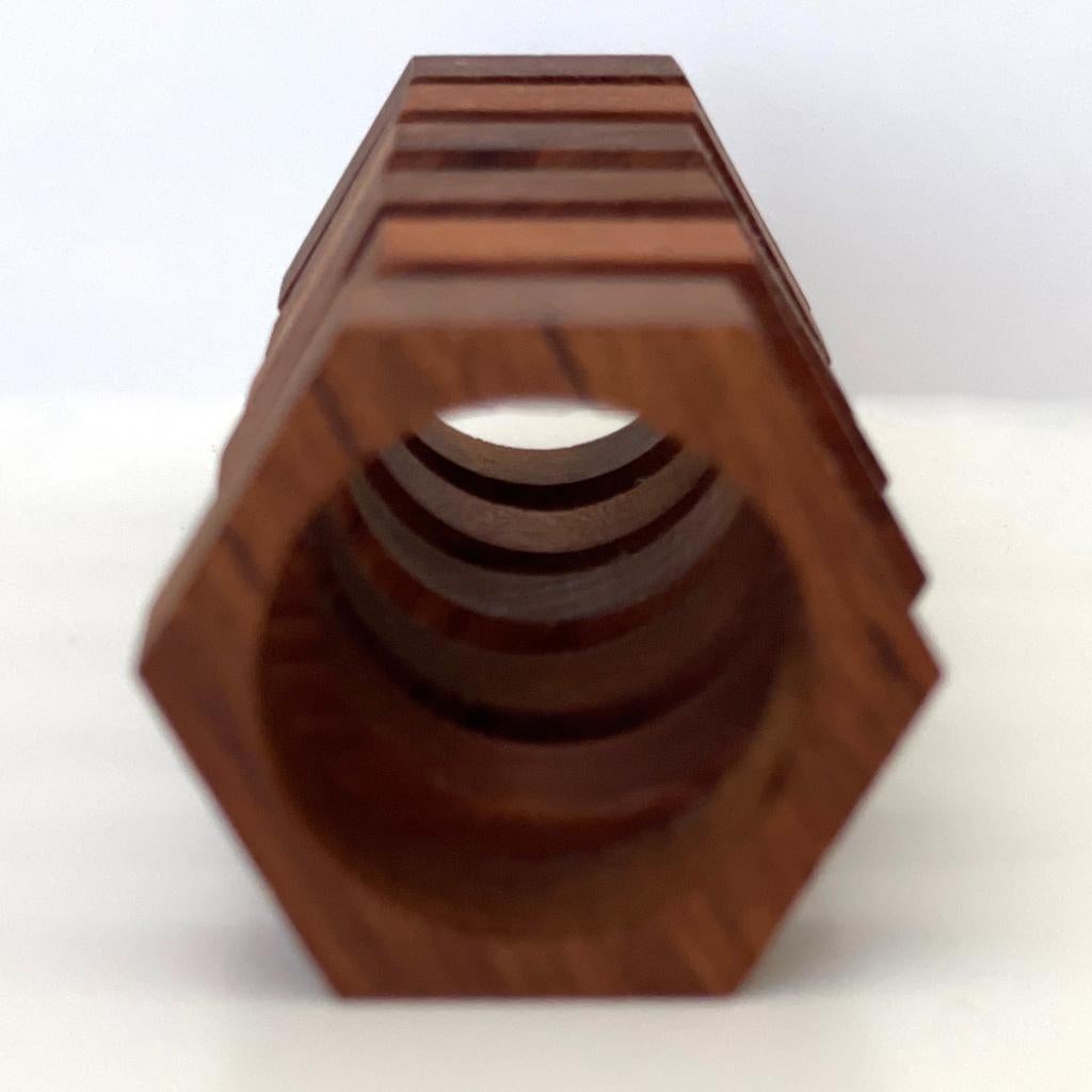 Mid Century teakhouten SERVETRINGEN Deens Vintage design MCM, Hout, Gebruikt, Ophalen of Verzenden, Scandinavisch