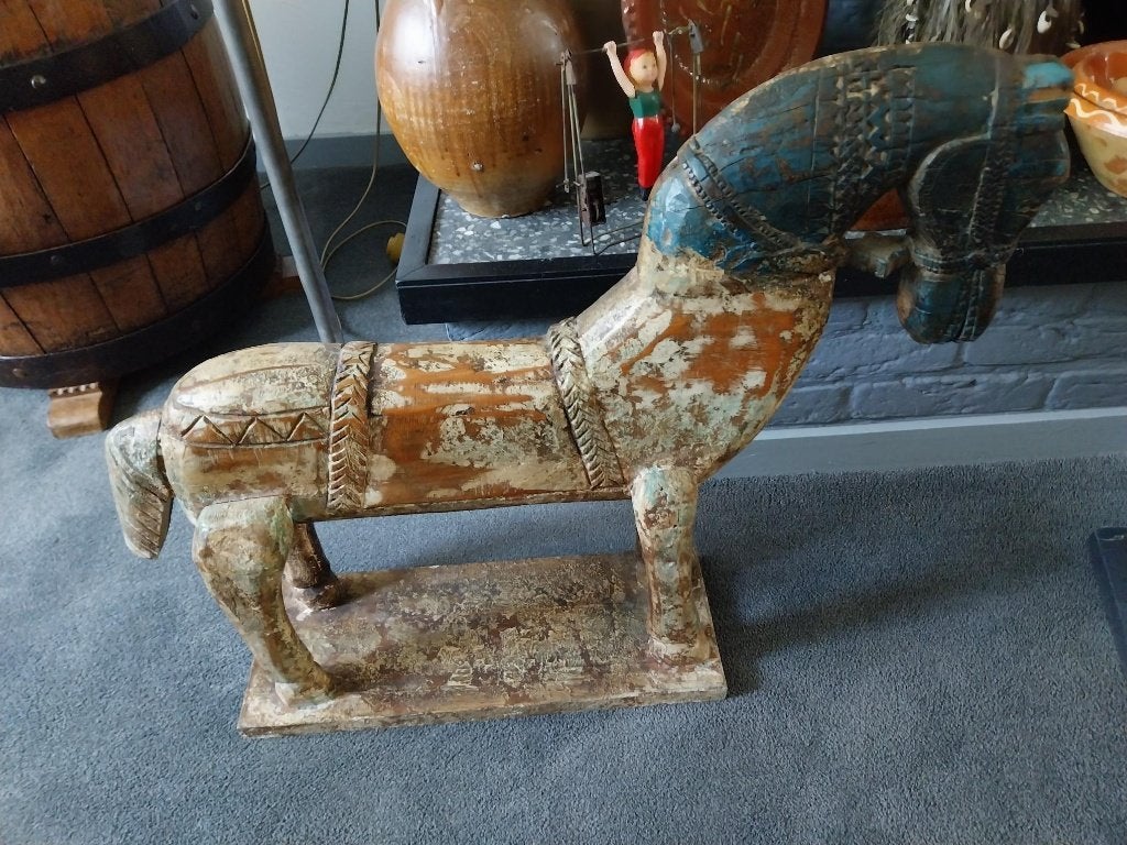 Oude houten paarden, Antiek en Kunst, Ophalen